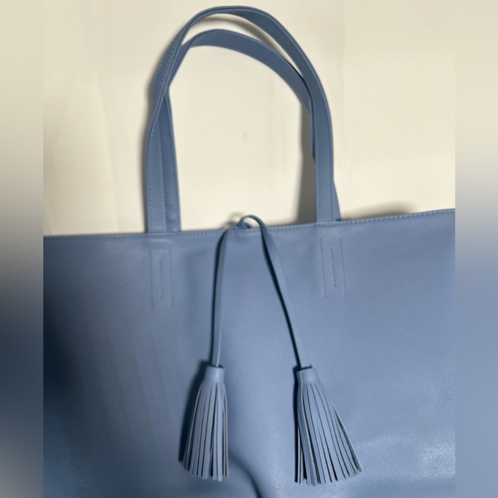 Beautiful Blue - Macy’s Tote Bag w/Tassels - Picture 2 of 5